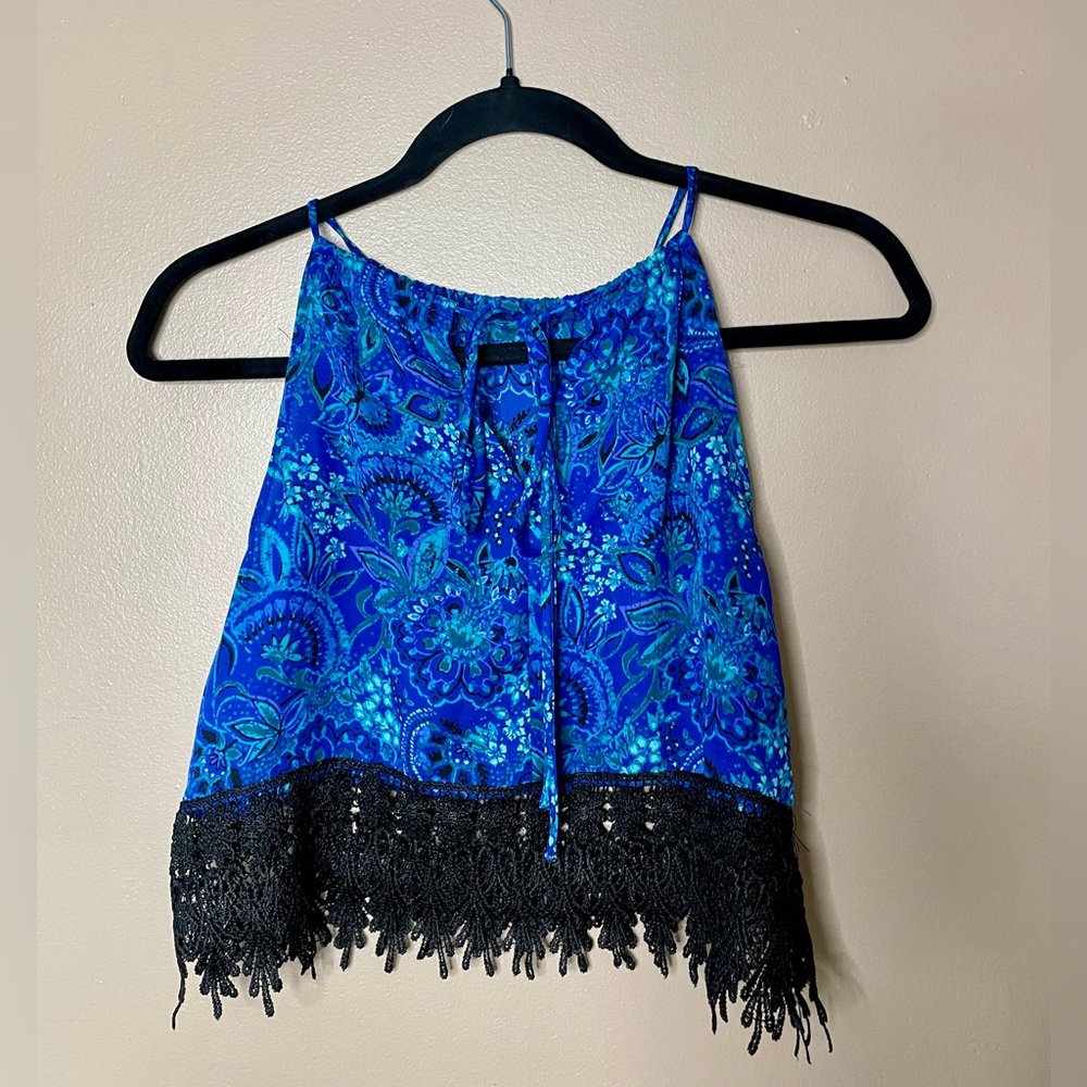 Blue and Turquoise Halter Top